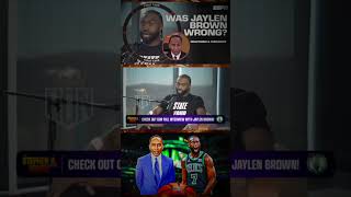 Jaylen Brown vs Stephen A Smith Did He Go Too Far 😲 [upl. by Sivrep272]