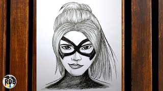 How To Draw Black Cat  SpiderMan drawing Tutorial [upl. by Salangia]