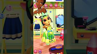 Princess Tiana Makeover By Talking Angela shorts viralvideo video mytalkingangela2 [upl. by Nerro]