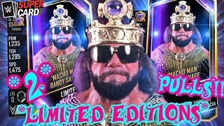 OMG CRAZY MACHO MAN LIMITED EDITION BROKEN PACK OPENING WITH 2 MASSIVE PULLS WWE SuperCard [upl. by Eelek]