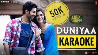 Duniyaa Luka Chuppi  KARAOKE With Lyrics  Akhil Khaab New Version  New Bollywood Karaoke 2019 [upl. by Heer351]