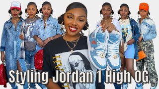 Styling Jordan 1 High OG Denim Shoes [upl. by Mell]