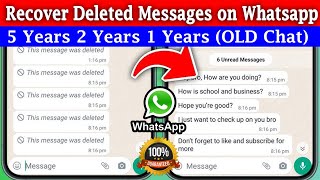 How to see deleted WhatsApp messages Android amp iPhone  Reading Deleted WhatsApp Messages [upl. by Comptom]