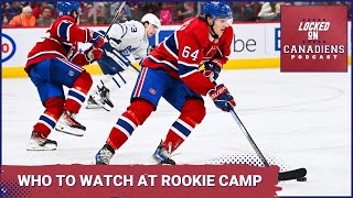 Montreal Canadiens prospects at Habs Rookie Camp Owen Beck Lane Hutson David Reinbacher and more [upl. by Kifar]