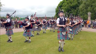 Strathisla Pipe Band playing Liberton Polka on the march during 2024 Gordon Castle Highland Games [upl. by Magel358]