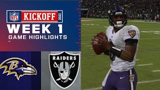 Ravens vs Raiders  Week 1 2021 NFL Madden 22 Gameplay [upl. by Gibbie341]