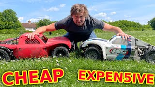 GIANT Cheap GAS RC Car vs Expensive Truck [upl. by Aicsile]