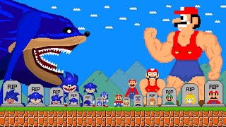 RIP MARIO vs RIP SONIC  Who is the strongest Power Up  Super Mario Bros [upl. by Bibeau225]