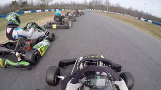 2017 GoPro Motorplex Karting Challange Round 1 Briggs LO206 Senior PreFinal [upl. by Schreibe]