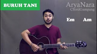 Chord Gampang BURUH TANI  MARJINAL by Arya Nara Tutorial Gitar Untuk Pemula [upl. by Judus]