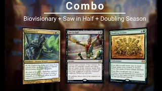 EDH COMBO Biovisionary  Saw in Half  Doubling Season [upl. by Repohtsirhc]