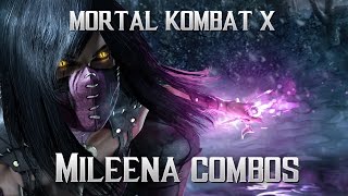 Mortal Kombat X  Mileena combos Ravenous  4050 [upl. by Haimorej]