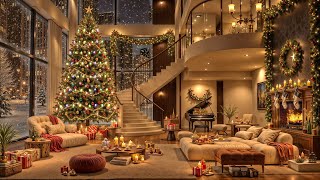 Saxophone Night Jazz 🎄 Christmas Jazz Music in Cozy Apartment Ambience for Stress Relief Sleep [upl. by Hogle]