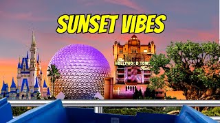 Disney Resort TV Sunset on the People Mover [upl. by Fredrika]