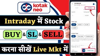 Kotak neo intraday trading live  Kotak neo me intraday trading kaise kare [upl. by Neram299]