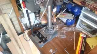 ShopFox Drill Press Lathe Attachment Unboxing and Setup [upl. by Eirelav]