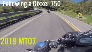 MT07 chasing GSXR750 Rimutaka hill [upl. by Neerol277]