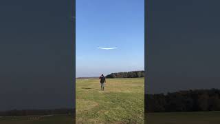 First glider takeoff with the winch and heavy crosswinds [upl. by Mal]