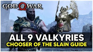 God of War  All Valkyrie Boss Fights Chooser of the Slain Trophy PS4 Pro No Commentary [upl. by Brian638]