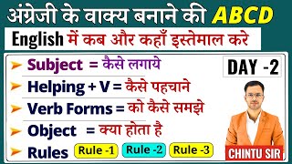 Subject Verb Object in English Grammar  Subject object Verb कैसे पहचाने  English with Chintu Day 2 [upl. by Fawnia603]