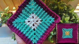 Crochet Afghan Infinity Square Throw  Bed cover 👉Step by Step Tutorial For Beginners sara1111 [upl. by Zorina]