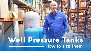 How to Size a Well Pressure Tank [upl. by London]