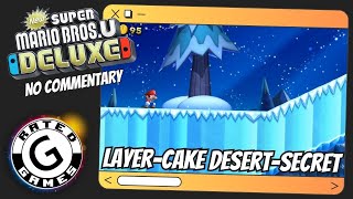 LayerCake DesertSecret Level  Piranha Plants on Ice ALL Star Coins Super Mario Bros U Deluxe [upl. by Conner402]