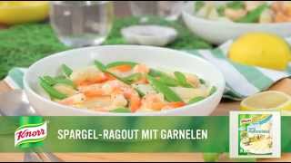 SpargelRagout mit Garnelen  Knorr Rezepte [upl. by Goodspeed]