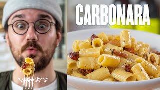 La recette des VRAIES carbonara  🤌🏻🤌🏻 [upl. by Harahs734]