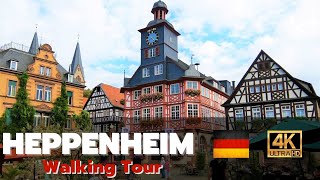 Walking Tour of HEPPENHEIM 4K 🇩🇪 60fps UHD [upl. by Eikcaj]