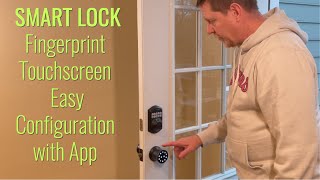 REVIEW Fingerprint Digital Smart Door Knob Keyless Entry with Bluetooth Touchscreen IC Card [upl. by Zebe785]