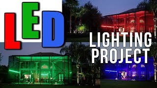 LED LIGHTING  PATIO  POOL CAGE  WEATHERPROOFOUTDOOR LIGHTING  LED Light Strips [upl. by Beetner]