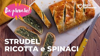 STRUDEL con RICOTTA E SPINACI  RICETTA SEMPLICE e SAPORITA🤤💚🤍 [upl. by Rebmit308]