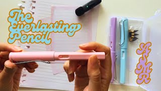 ASMR test out the everlasting pencil with me softspoken tapping paper amp writing sounds [upl. by Eimile]