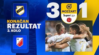 Mozzart Bet Super liga 202425  3Kolo ČUKARIČKI – VOJVODINA 31 31 [upl. by Akcira]