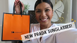 UNBOXING MY NEW SUMMER SUNGLASSES  PRADA SYMBOLE SUNGLASSES FROM SUNGLASS HUT 😎🖤 [upl. by Nosremaj592]