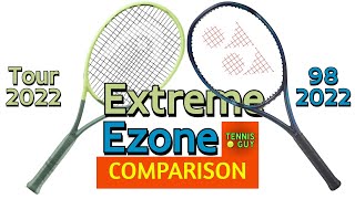 HEAD EXTREME TOUR 2022 vs YONEX EZONE 98 2022 🎾 Tennis Racket Comparison [upl. by Anegue]