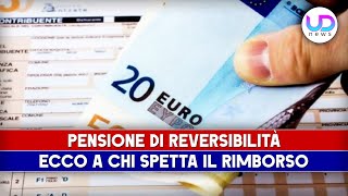 Pensione Di Reversibilità Ecco A Chi Spetta Il Rimborso [upl. by Aeslehs677]