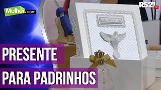 Aprenda a fazer caixa para padrinhos de batizado  Mulhercom  25102016  RedeSeculo21  Parte 1 [upl. by Onaireves]