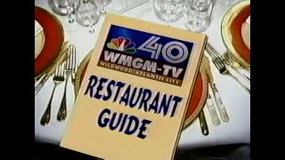 WMGMTV NBC 40s Restaurant Guide 1999 [upl. by Endaira339]