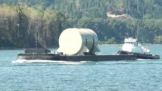 Inbound Nuclear Reactor Compartment Heads Past Kalama Washington In 2021 HD 1080p [upl. by Barber]