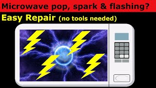 How do I fix my microwave from sparking popping flashing [upl. by Airrotal]