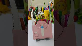 cute bag paper craft idea for kidskidscraft trending viralshot handmade shortfeed diyforkids [upl. by Nonregla]