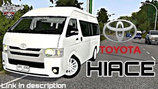 Bussid Mod Toyota Hiace Commuter Van Car Review  Link [upl. by Leary]