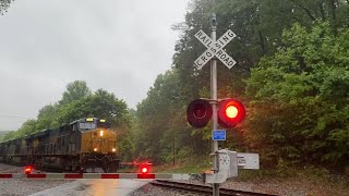 Early bird gets the train LOL CSX action on the Clinchfield [upl. by Orhtej629]