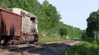 GTW 5949 met The Canadian at Sparrow Lake 22 05JUL2012 [upl. by Ayiotal]