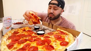 Pizza amp Wings MUKBANG • EATING SHOW [upl. by Nowed729]