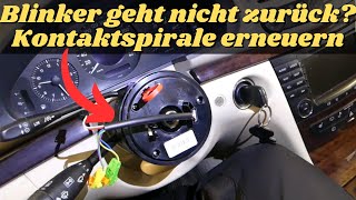 Blinkerhebel geht nicht zurück Kontaktspirale am Lenkwinkelsensor erneuern  Mercedes W211 EKlasse [upl. by Garrard]