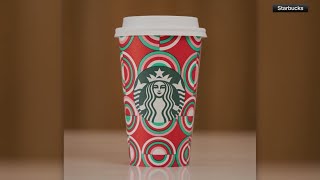 Starbucks plans to roll out seasonal cups with four festive designs [upl. by Yrem]