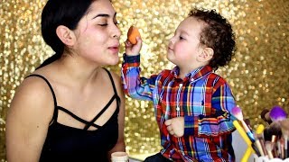 My 1 YEAR Old Son Does My Makeup [upl. by Jegar771]